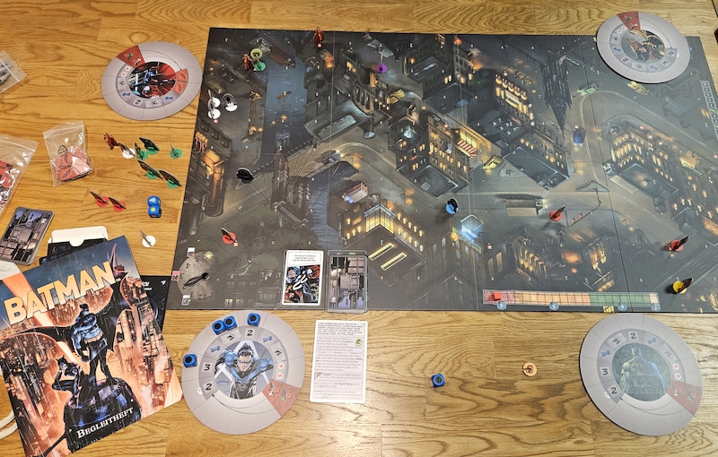 Spielsituation des Brettspiels Batman vom Kosmos Verlag
